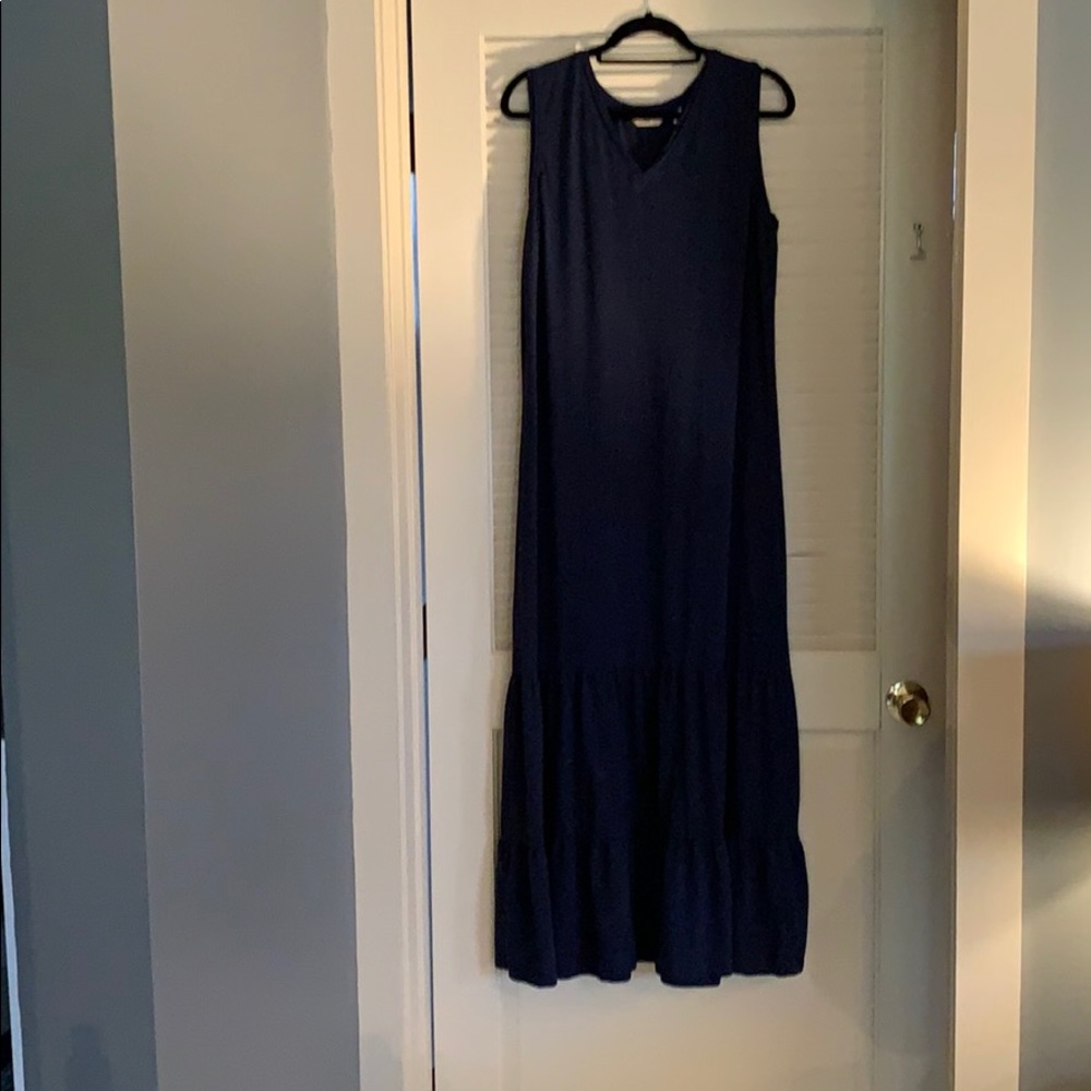 Motto long tiered dress